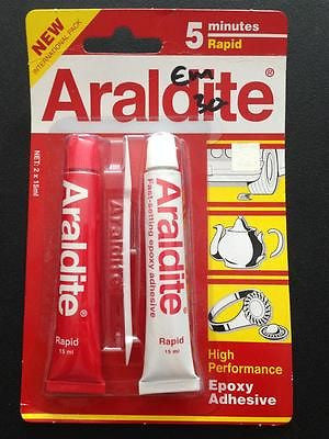 Genuine New Araldite AB High Performance Epoxy Adhesive Glue - 5 Minutes Rapid) - HappyGreenStore