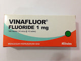 VinaFluor Tablets - Fluoride for Dental Caries/Cavity/Tooth Decay/Protect Enamel - HappyGreenStore