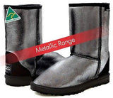 Classic Short UggBoots Metallic Metal Bomber Color Ugg Boots - Made In Australia - HappyGreenStore
