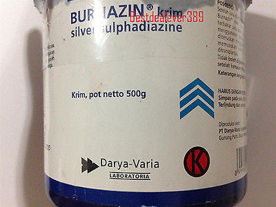 Burnazin Cream Silver Sulfadiazine Treat All Degree Stages of Burns Thermal Burn - HappyGreenStore