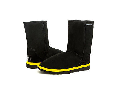 Black With a Twist Fluoro UggBoots UGG Boots -Aussie Sheepskin Made In Australia. 7 Colours to Choose - HappyGreenStore