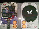 Butterfly Fellow 300/Fellow 200 Table Tennis Racket Bat + Case + Balls Ping pong - HappyGreenStore