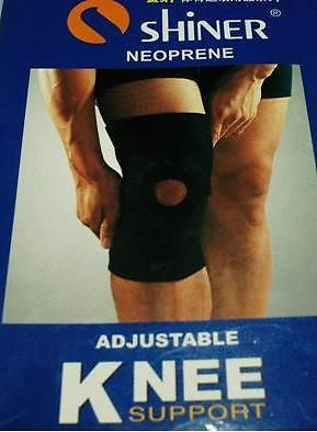Shiner Adjustable Knee support Wrap Open patella Velcro strap Footy Injury - HappyGreenStore