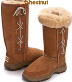 Hiking Tall Lace Up UggBoots UGG Boots -35 cm Outdoor boot 100% Aussie Sheepskin - HappyGreenStore