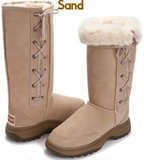 Hiking Tall Lace Up UggBoots UGG Boots -35 cm Outdoor boot 100% Aussie Sheepskin - HappyGreenStore