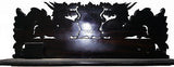 Varnished Dragon Sculpture Name & Position Board -Real Ebony Wood Bali Indonesia - HappyGreenStore