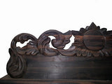 Varnished Sunflower Sculpture for Name & Position Board - Real Ebony Wood Bali - HappyGreenStore