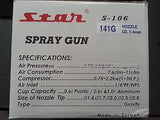 Star S-106 S106 Spray Gun Pro series (GUN +600mLCUP) Gravity Paint 1.4/1.7/2.0mm - HappyGreenStore