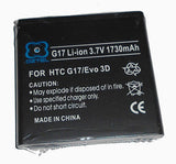 NEW Factory Sealed HTC G17 HTC EVO 3D BA S590 battery + 1 year warranty OZtel - HappyGreenStore