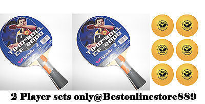 Butterfly CF 2000 Flared Carbon Racket Bat with rubbers Table Tennis + 6 balls - HappyGreenStore