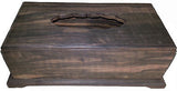 Varnished Big Rectangle Tissue Box Home Decor gift Made from Real Ebony Wood - HappyGreenStore