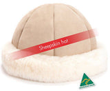 NEW Rolled up/down rim Sheepskin Hat For Winter or snow 100% 1st grade sheepskin - HappyGreenStore