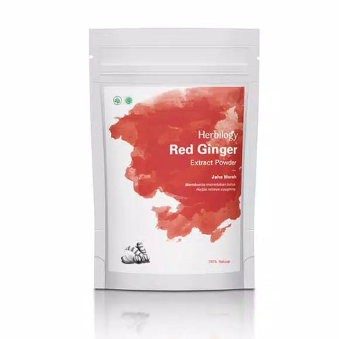 Herbal 100% Natural Nature Herbilogy Red Ginger (Jahe Merah) Rhizome Extract Powder - HappyGreenStore
