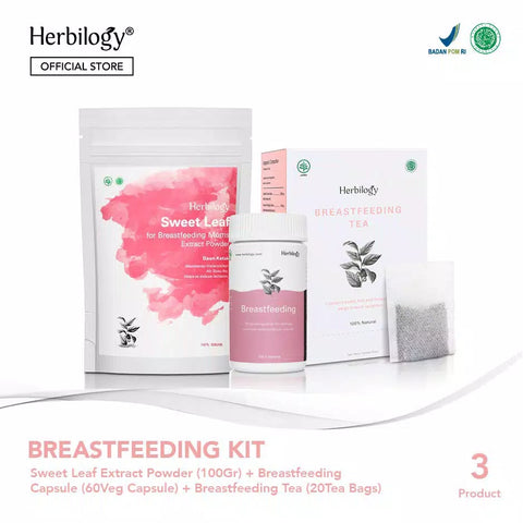 Herbal 100% Natural Nature Herbilogy Herbilogy Asi Milk Booster Herbilogy Breastfeeding Kit (with Sweet Leaf) - HappyGreenStore
