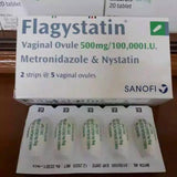 Flagystatin Ovule Supp Nystatin + Metronidazole FOR vaginitis/CANDIDA/TRICHOMONAS infect