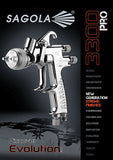 Sagola 3300 Pro EVO Gravity  1.3/1.4 Spray Gun Professional Series  +Plastic Cup - HappyGreenStore