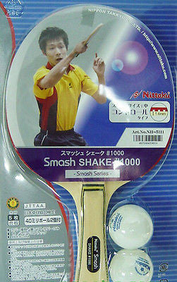 Nittaku Smash Shakehand/Penhold 1000/1500 paddle/bat/racket/racquet Table Tennis - HappyGreenStore