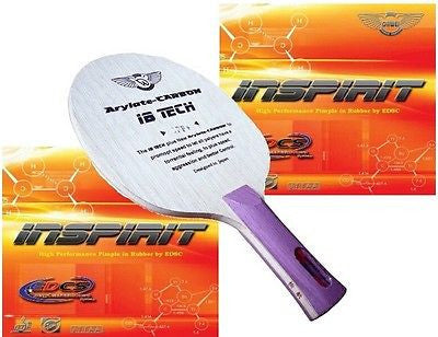The Speed Demon Dawei Wavestone Carbon Blade + 2 Inspirit Rubbers Table Tennis - HappyGreenStore