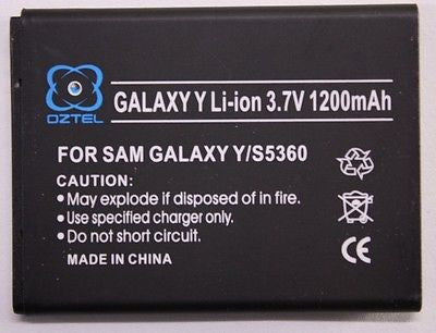 Samsung Galaxy Y S5360 battery GT-S5360 GT-S5380 1200 mAH Sealed+1 Yr Wty OZTel - HappyGreenStore