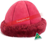 NEW Rolled up/down rim Sheepskin Hat For Winter or snow 100% 1st grade sheepskin - HappyGreenStore