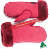 NEW Roll over cuff Sheepskin Mittens - 12 colors mitten 100% 1st grade sheepskin - HappyGreenStore