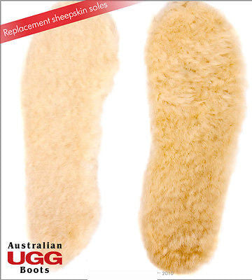 100% Australian Sheepskin Soft Replacement soles innersoles completely washable - HappyGreenStore