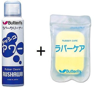 Butterfly cleaner pack Rushawa + Rubber care sponge - HappyGreenStore