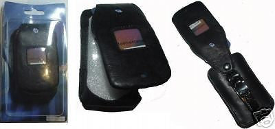 Motorola V3i V3 Premium Leather case+belt clip.Not zip! - HappyGreenStore